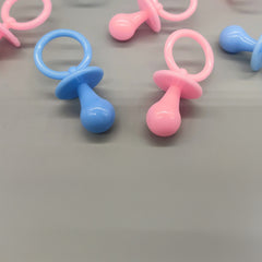 12 Pieces 2.5 Inch Acrylic Baby Pacifiers Baby Shower Favors Gender Reveal Party Decorations Baby Welcome Baby Pink Baby Blue