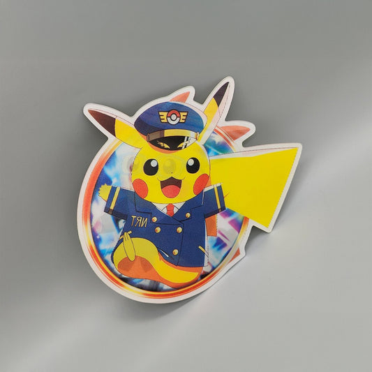 Gotta see it! 3D Pilot Lenticular Dynamic Anime Sticker- High Quality Waterproof - For Craft, Car, Laptop or any surface.