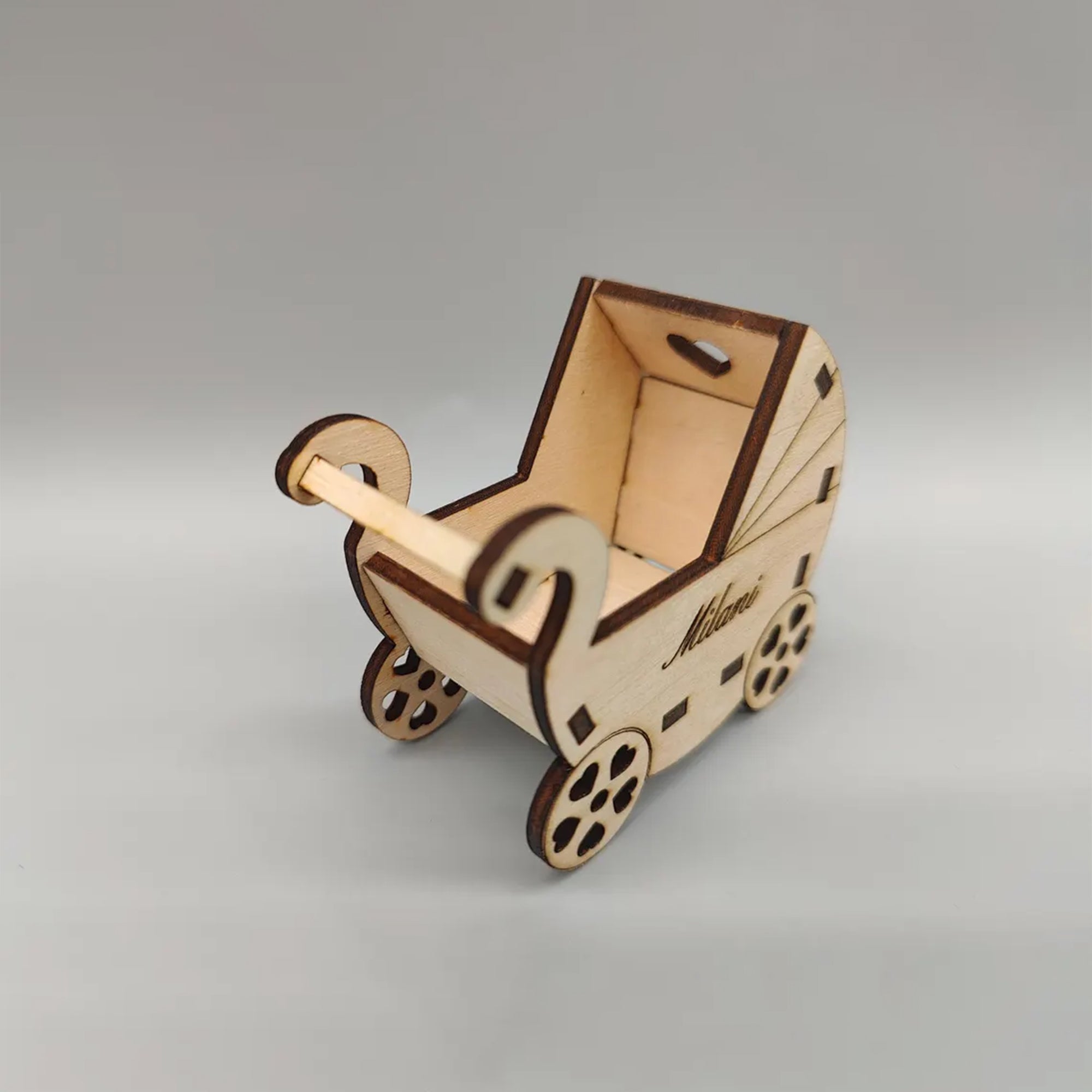 Adorable Personalized Wooden Stroller Baby Shower Favor | Perfect for Chocolate Treats | Baby Shower Keepsake | Cute and Unique Baby Shower