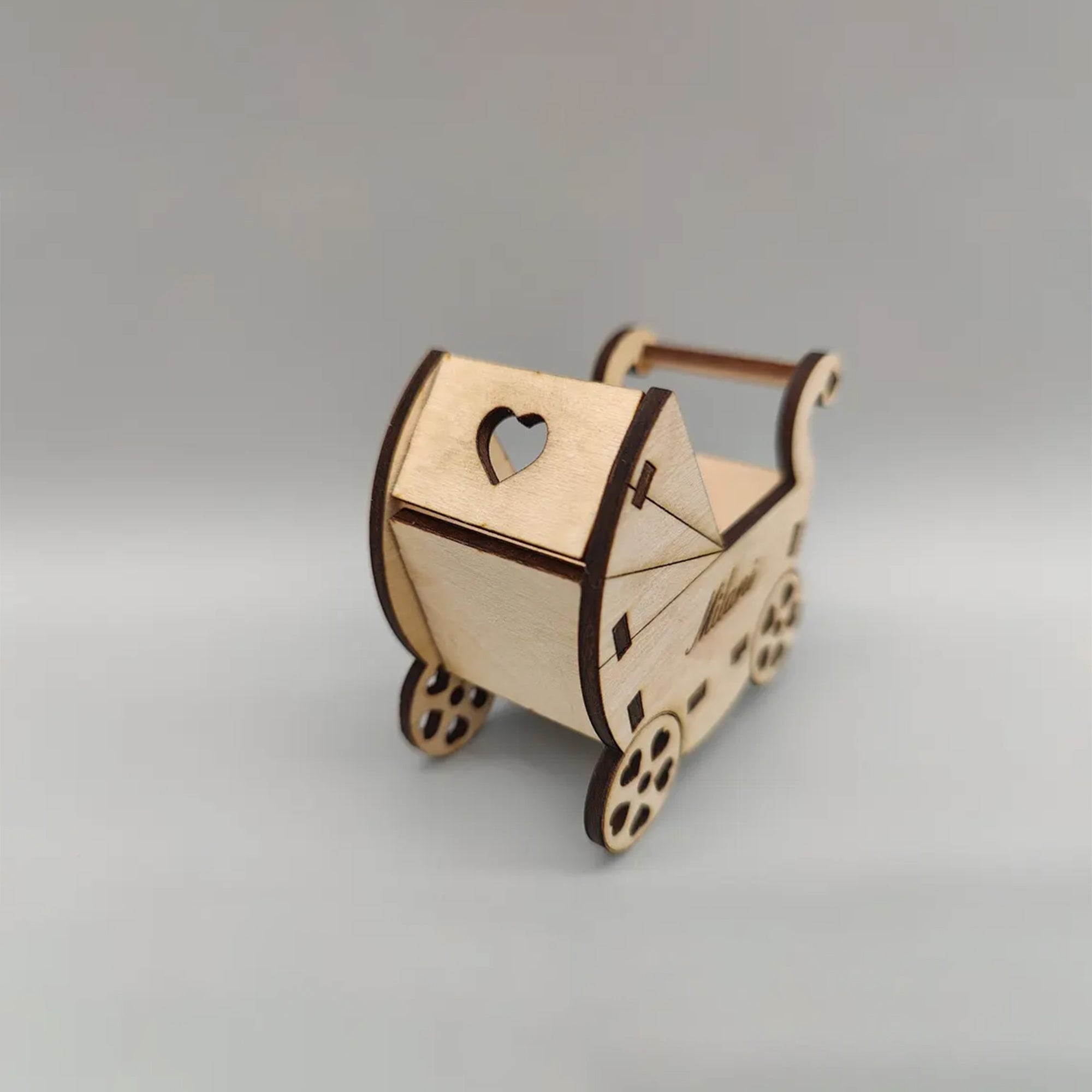 Adorable Personalized Wooden Stroller Baby Shower Favor | Perfect for Chocolate Treats | Baby Shower Keepsake | Cute and Unique Baby Shower