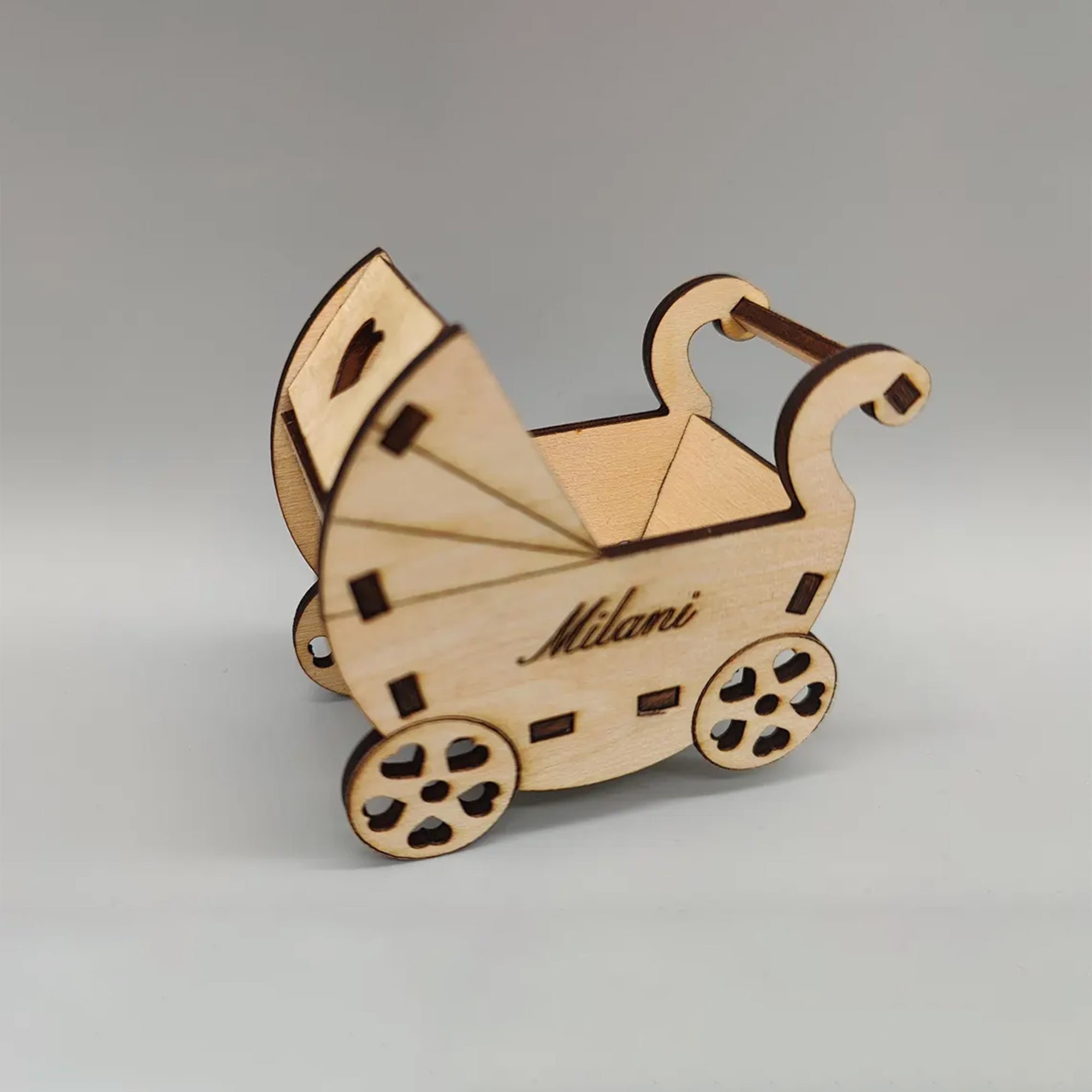 Adorable Personalized Wooden Stroller Baby Shower Favor | Perfect for Chocolate Treats | Baby Shower Keepsake | Cute and Unique Baby Shower