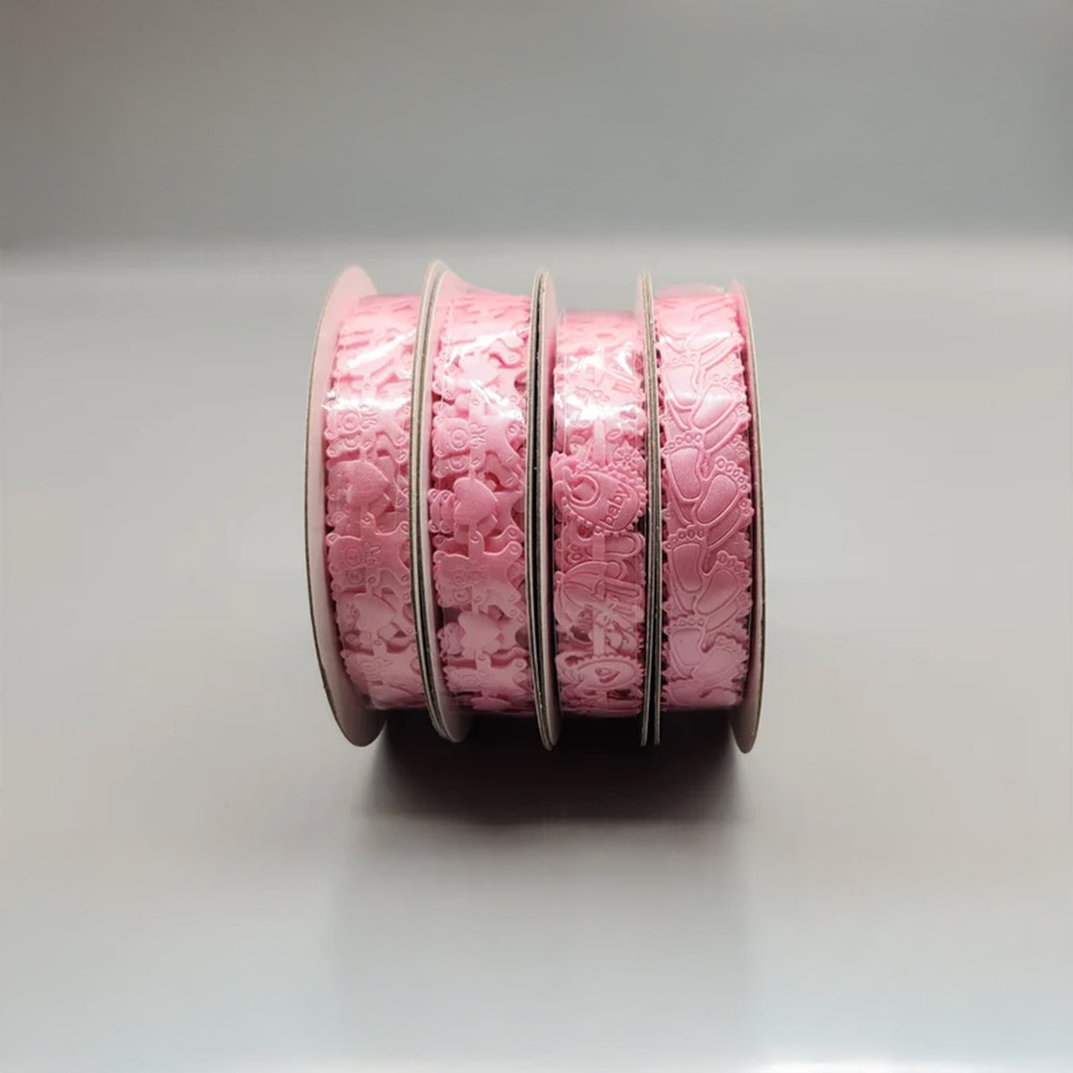 Baby Girl Ribbons 1.75 cm By 10 Yards, Baby shower, Baby welcome, Gender Reveal, Ribbon, Baby Feet Ribbons, Teddy Bear Ribbons