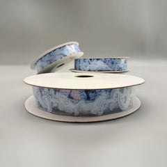 Baby Boy Ribbons 1.75 cm By 10 Yards, Baby shower, Baby welcome, Gender Reveal, Ribbon, Baby Feet Ribbons, Teddy Bear Ribbons