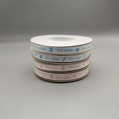 “It’s a Boy & It’s a Girl” Grosgrain Ribbons – 3/8" x 25 Yards