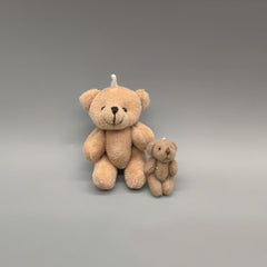 Set of 2 Mini Plush Teddy Bears Favors Toys - Brown Little Bear - Stuffed Animal - Baby Shower or Baby Welcome Party - Choose from 2 sizes