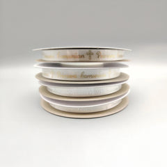 Primera Comunion Ribbon with Holy Cross - Gold Embossed or Silver Embossed - 25 Yards x 3/8" - 100% Polyester - First Communion (In Spanish)