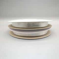 Primera Comunion Ribbon with Holy Cross - Gold Embossed or Silver Embossed - 25 Yards x 3/8" - 100% Polyester - First Communion (In Spanish)