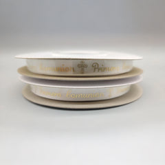 Primera Comunion Ribbon with Holy Cross - Gold Embossed or Silver Embossed - 25 Yards x 3/8" - 100% Polyester - First Communion (In Spanish)