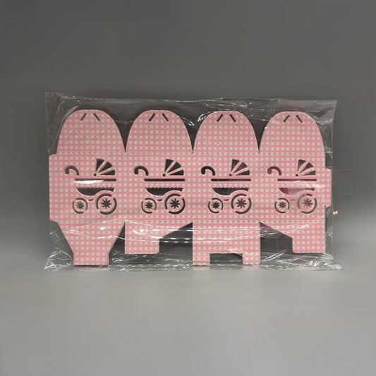 Set of 12 Baby Pink Stroller Favor Boxes – Baby Shower & Party Favors