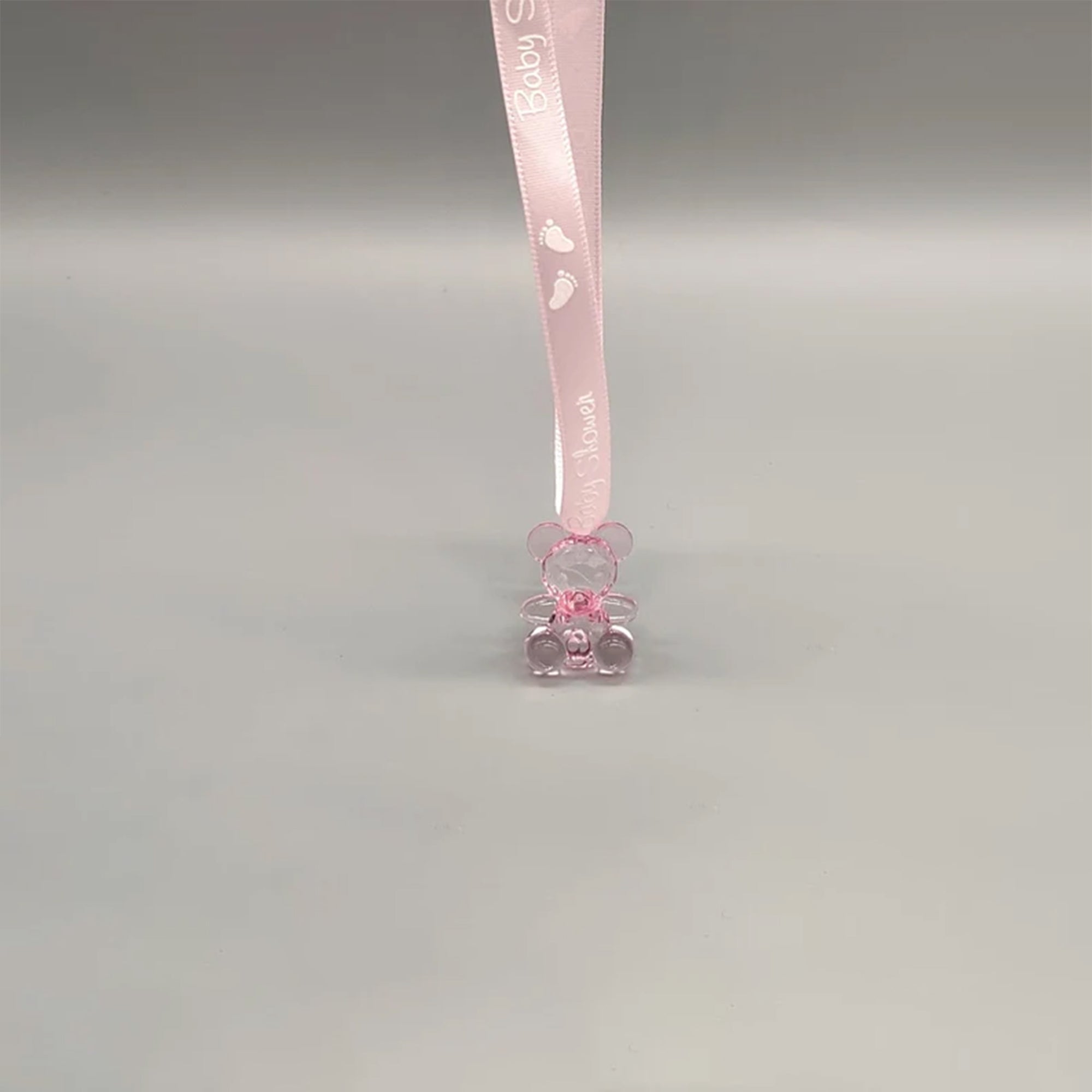 Pink crystal shimmer teddy bear favors, 6 pieces, Crystal cut effect, Baby girl baby shower, gender reveal, It's a girl, Pink teddy bear