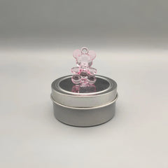 Pink crystal shimmer teddy bear favors, 6 pieces, Crystal cut effect, Baby girl baby shower, gender reveal, It's a girl, Pink teddy bear