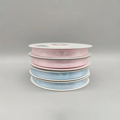Baby Shower Satin Ribbon - Baby Pink or Baby Blue - 3/4" x 25Y