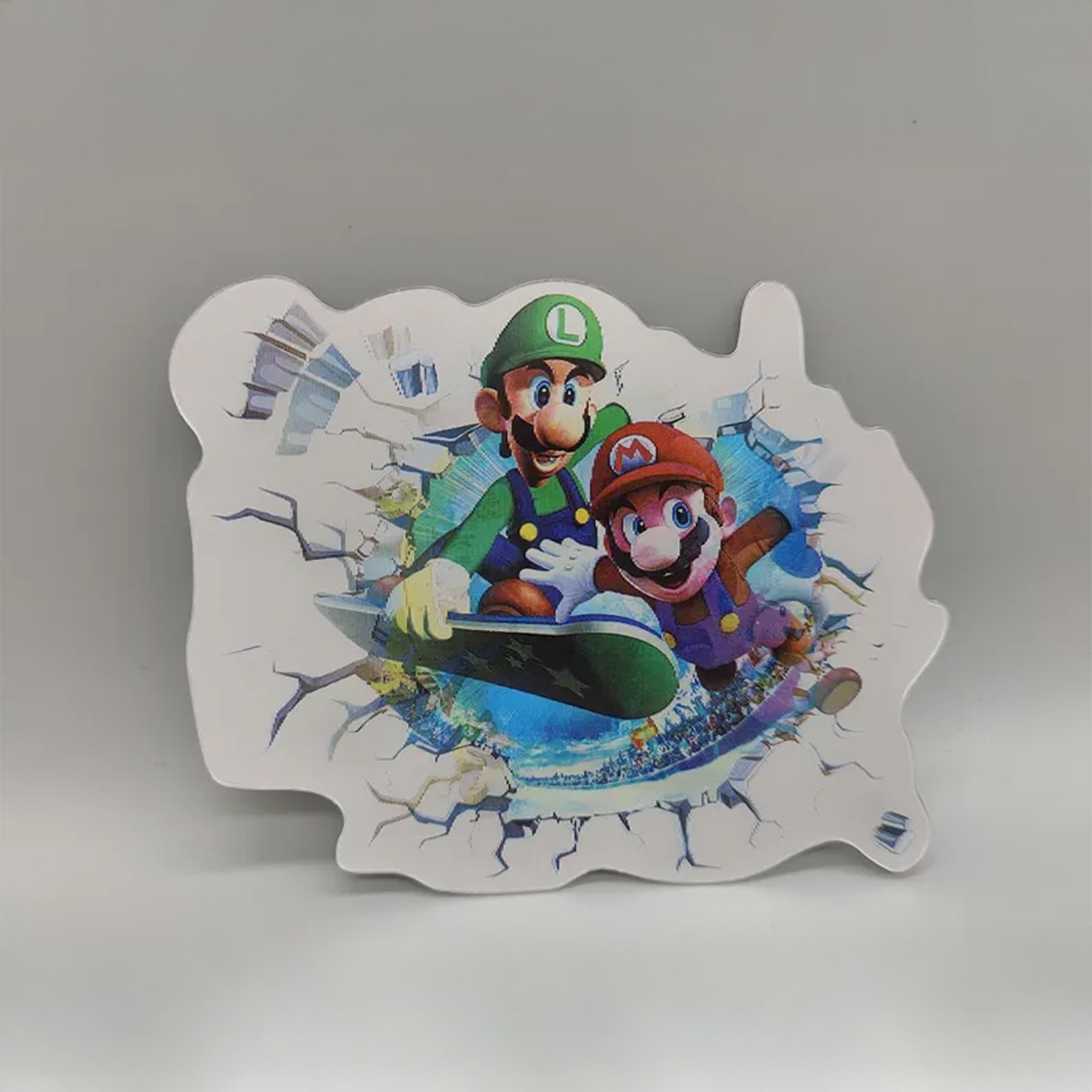 3D Super Mario Lenticular Sticker – Mario, Luigi, Bowser & Peach
