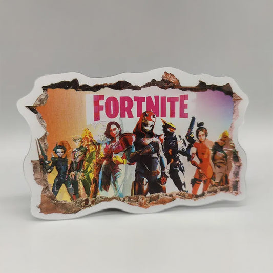 3D Fortnite Gamer Lenticular Sticker – Waterproof Decal for Crafts & More