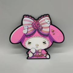 Pink Bunny Japanese character - Moving Magic 3D Lenticular Sticker Adorable sticker - High Quality Waterproof to stick on laptops, tablets