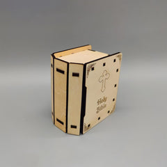 Holy Bible Favor Box for Baptism, Christening, Holy Communion, First Communion, Christian Gift, Personalized, Bible Gift, Bible Jewelry Box