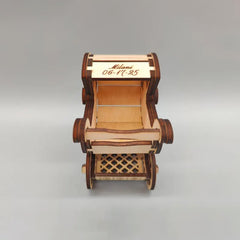 Personalized Wooden Baby Stroller Favor | Perfect for Chocolate Treats | Baby Shower Keepsake | Chique detailed designer carriage favor