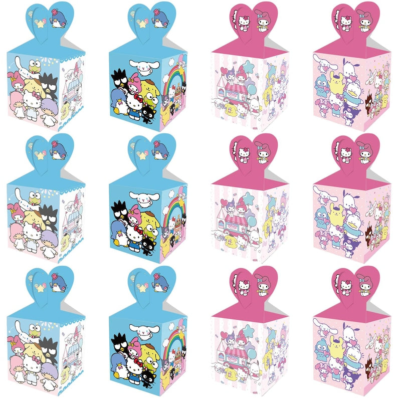 Set of 12 Hello Kitty Inspired Favor Boxes – Baby Shower & Birthday