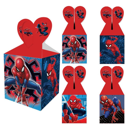 Set of 12 Spider-Man Inspired Favor Boxes – Superhero Party Favors, Spiderman Birthday, Treat Box