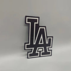 Baseball Inspired 3D Lenticular Sticker | Color-Changing "LA" Logo Decal | Dynamic Baseball Fan Art for Laptop, Car & Bottle