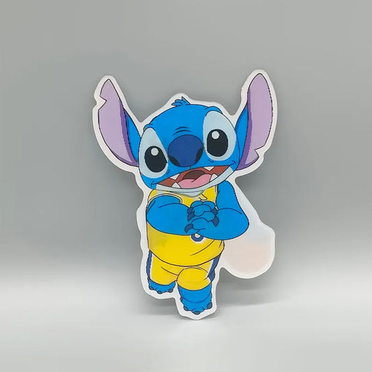 Stitch Basketball Fan Art Sticker | Dribbling Alien 3D Lenticular Decal | Dynamic L.A. Team Tribute for Laptop, Car & More | Collectible