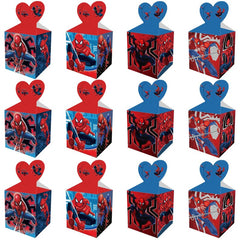 Set of 12 Spider-Man Inspired Favor Boxes – Superhero Party Favors, Spiderman Birthday, Treat Box