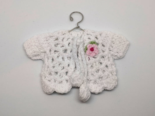 Set of 6 Crochet Mini Jackets – Baby Shower & Welcome Favors