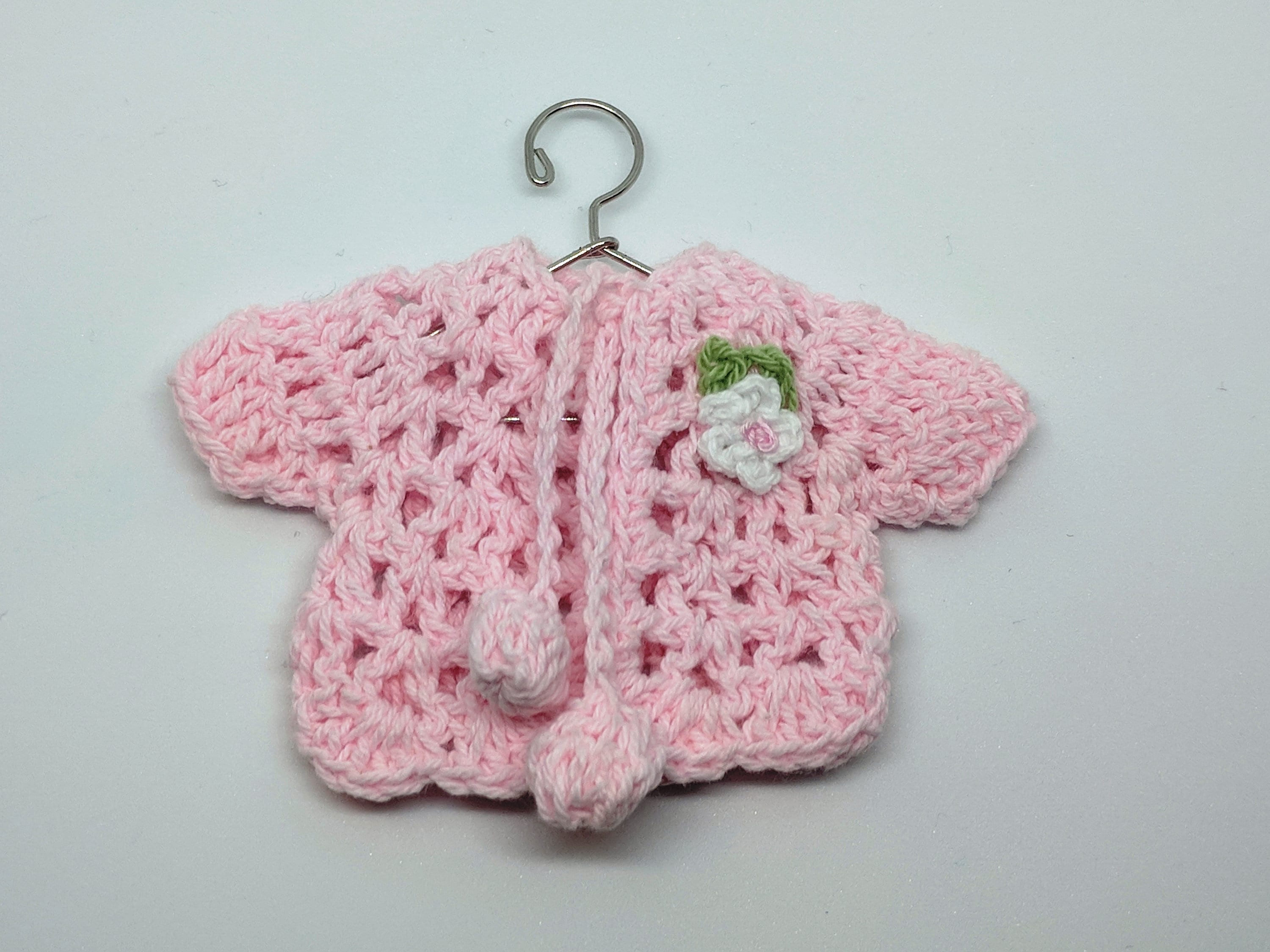 Set of 6 Crochet Mini Jackets – Baby Shower & Welcome Favors