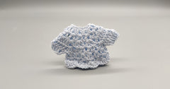 Set of 6 Baby Blue Crochet Mini Jackets – Baby Shower Favors