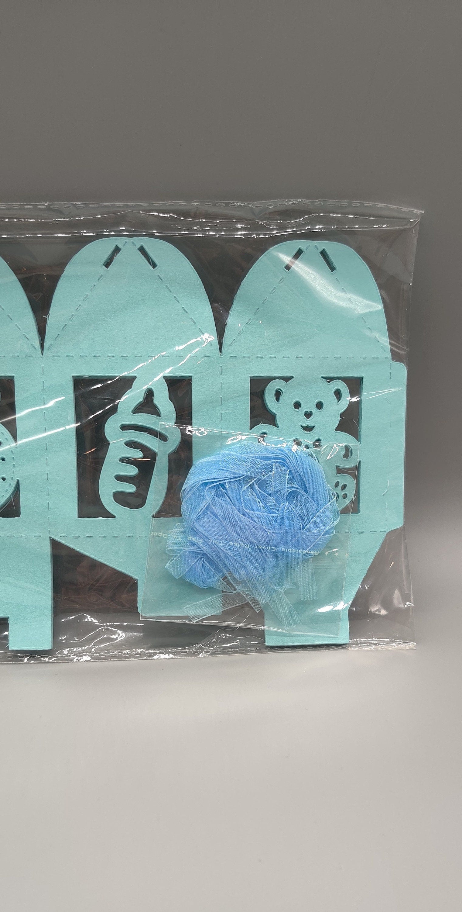 Set of 12 Baby Blue Favor Boxes – Baby Shower & Birthday Party Favors