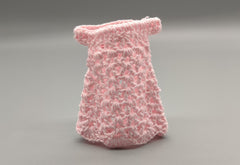 Set of 6 Baby Pink Crochet Mini Dresses – Baby Shower & Party Favors