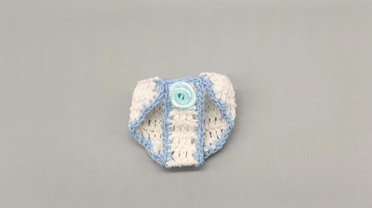 Set of 6 Baby Blue Crochet Diapers – Baby Shower & Welcome Favors