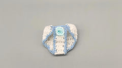Set of 6 Baby Blue Crochet Diapers – Baby Shower & Welcome Favors