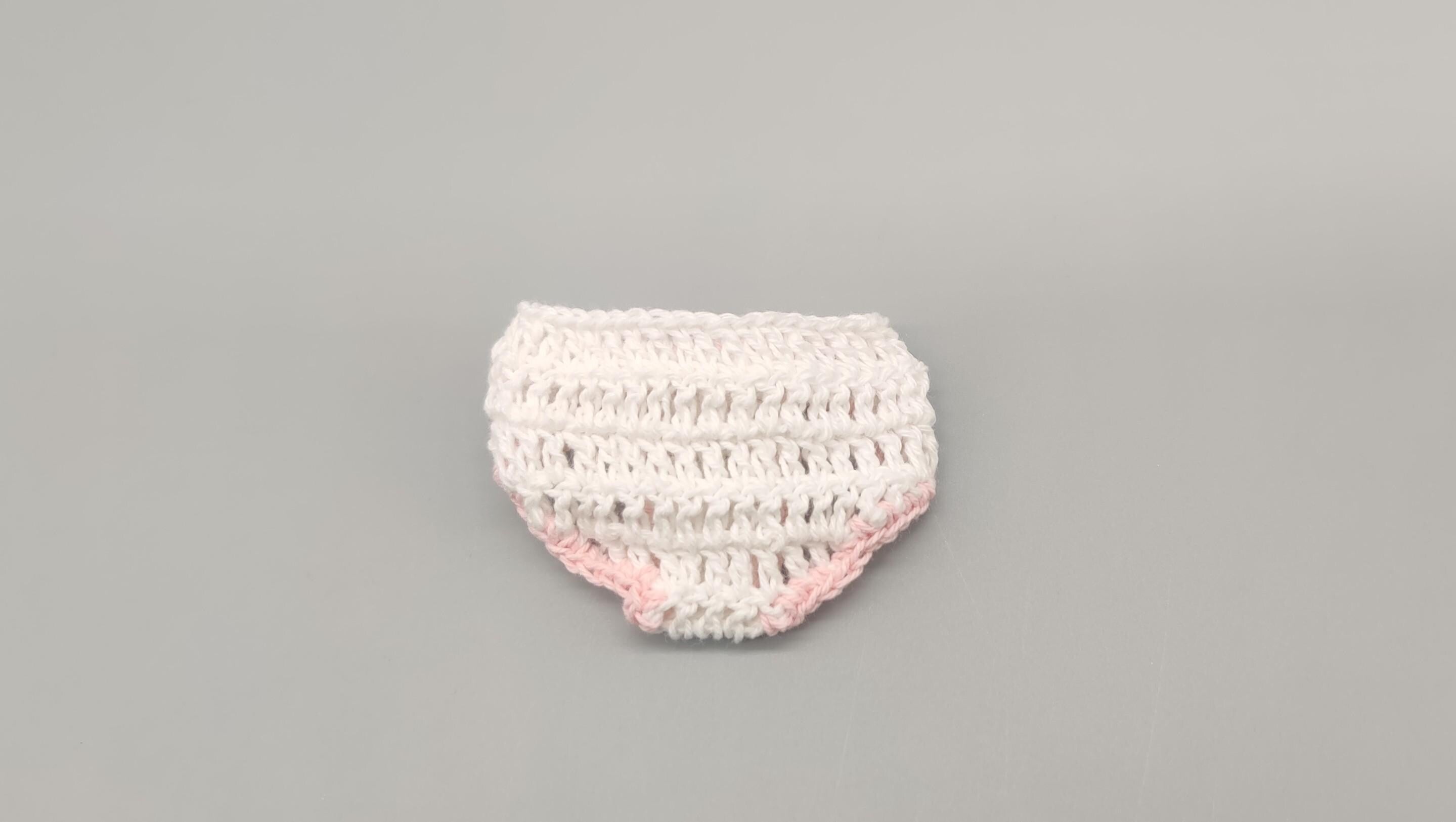 Set of 6 Baby Pink Crochet Diaper Favors – Baby Shower & Welcome