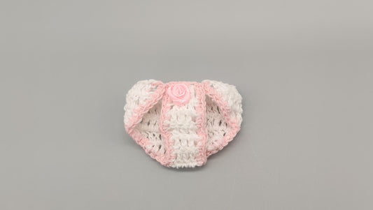 Set of 6 Baby Pink Crochet Diaper Favors – Baby Shower & Welcome