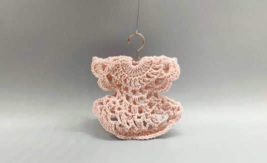 Set of 6 Baby Pink Crochet Mini Dresses – Baby Shower & Welcome Favors