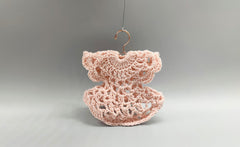 Set of 6 Baby Pink Crochet Mini Dresses – Baby Shower & Welcome Favors