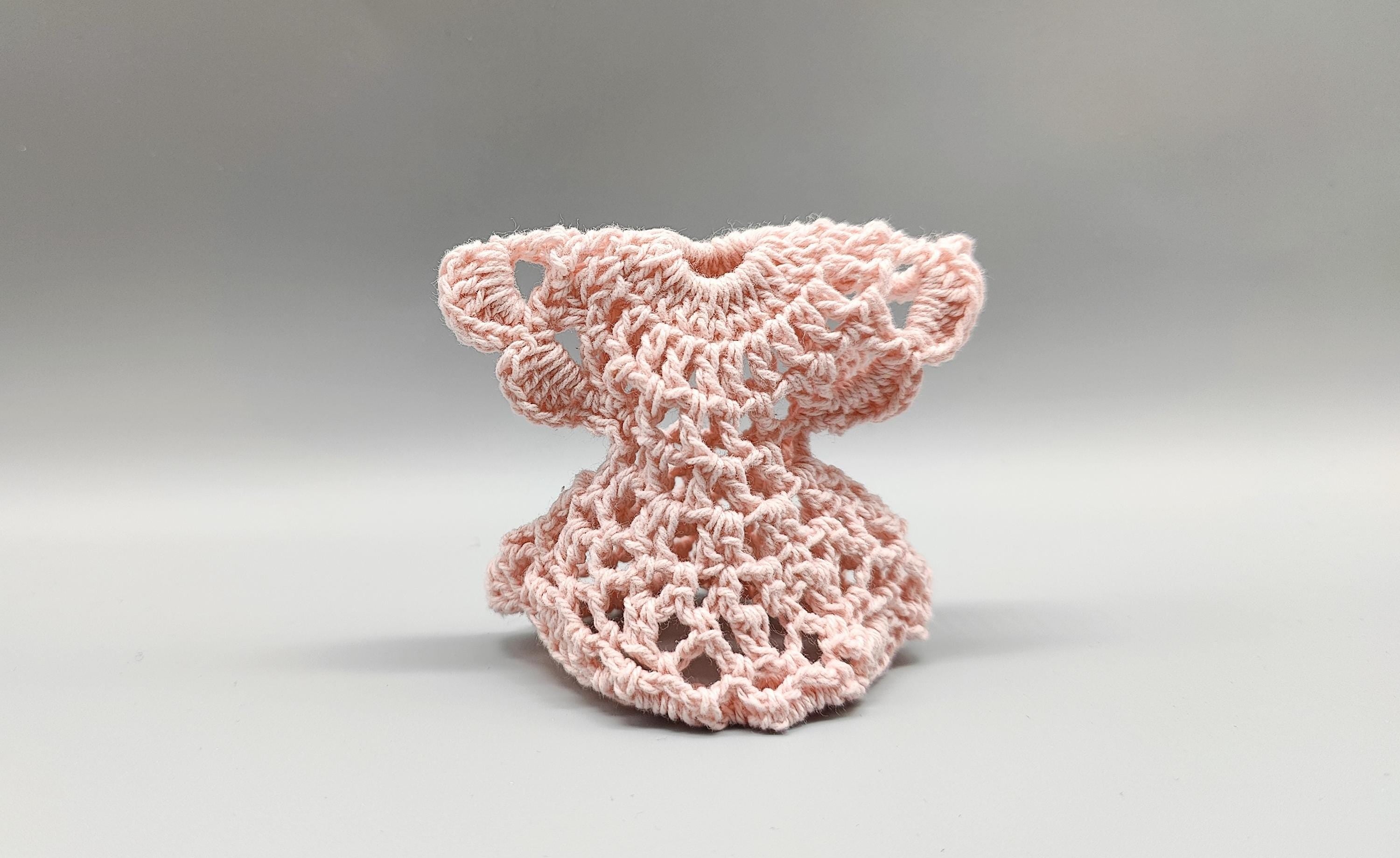 Set of 6 Baby Pink Crochet Mini Dresses – Baby Shower & Welcome Favors