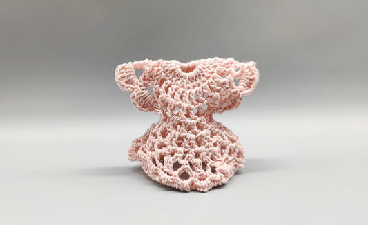 Set of 6 Baby Pink Crochet Mini Dresses – Baby Shower & Welcome Favors