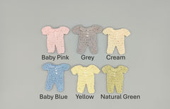 Set of 6 Personalized Crochet Baby Favors – Custom Name & Date