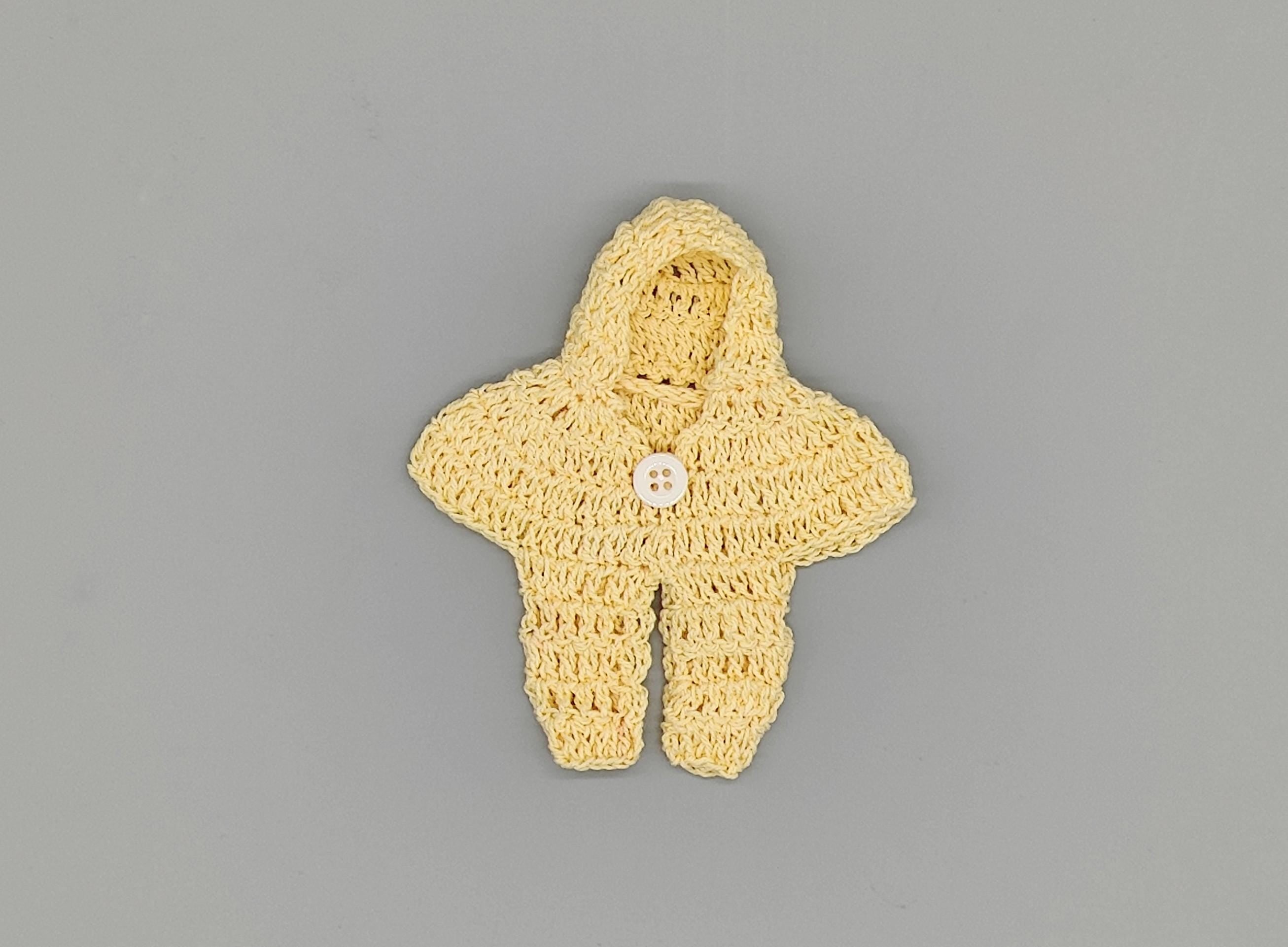 Set of 6 Baby Yellow Crochet Jumper Onesies – Baby Shower Favors
