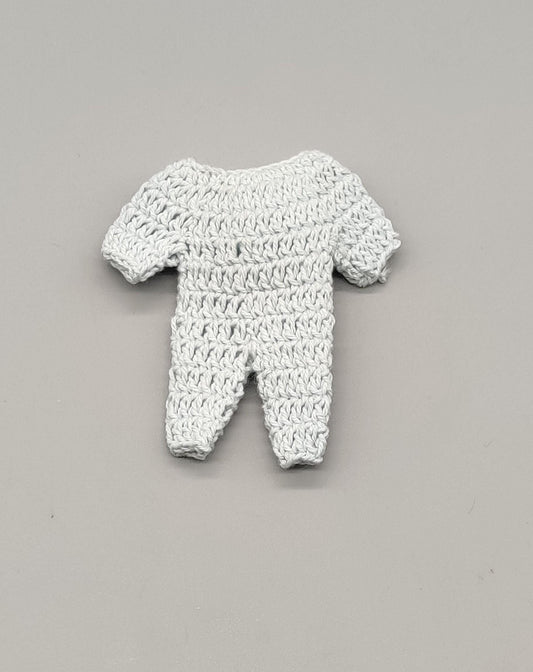 Set of 6 Baby Blue Crochet Mini Outfits – Baby Shower & Welcome Favors