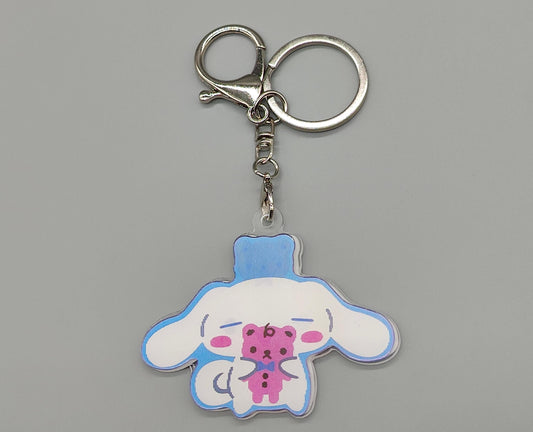 3D Cinnamoroll Lenticular Keychain – Double-Sided, 3 Image Flip