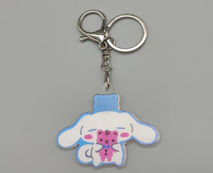 3D Cinnamoroll Lenticular Keychain – Double-Sided, 3 Image Flip