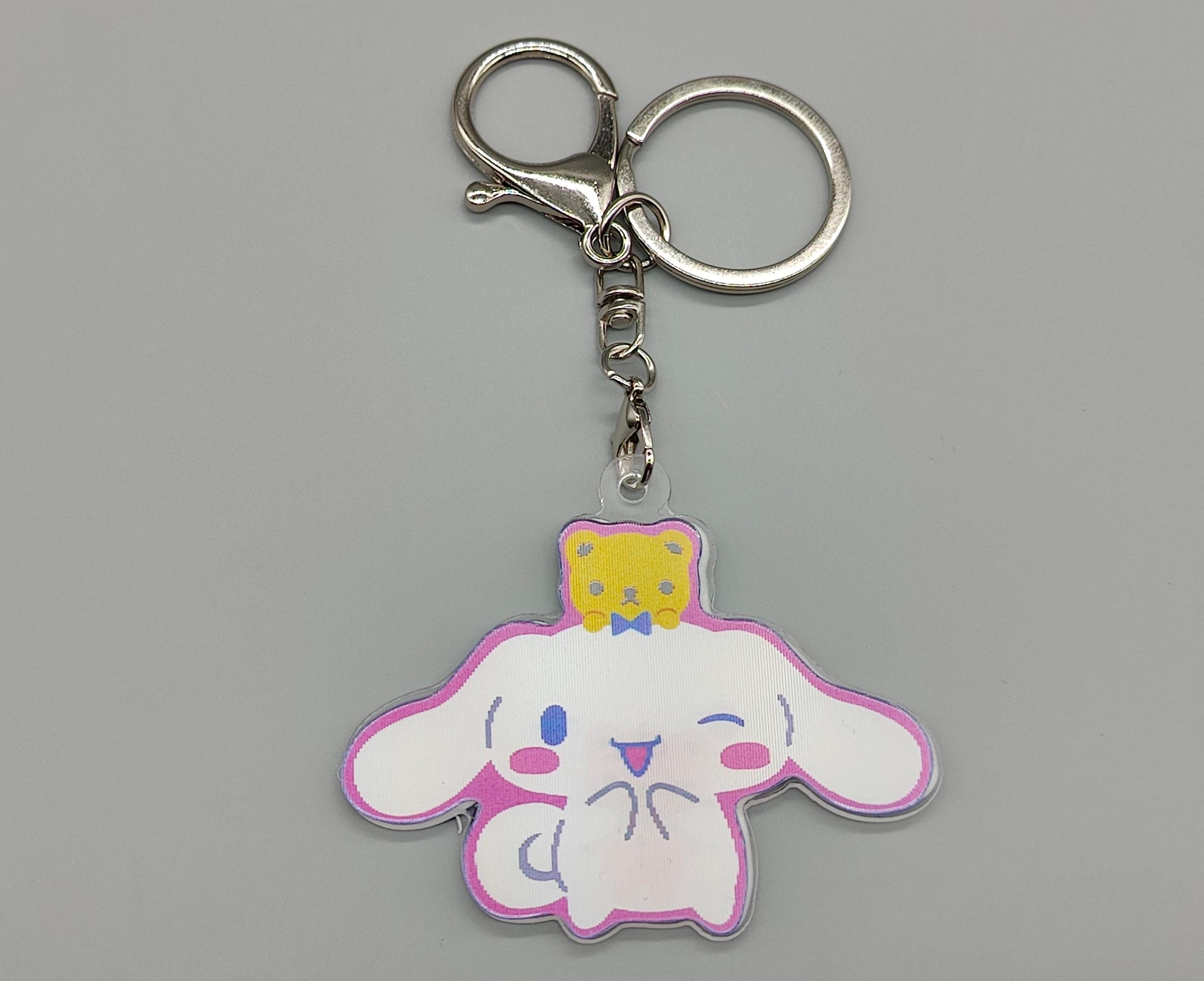 3D Cinnamoroll Lenticular Keychain – Double-Sided, 3 Image Flip