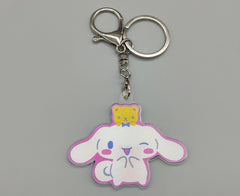 3D Cinnamoroll Lenticular Keychain – Double-Sided, 3 Image Flip