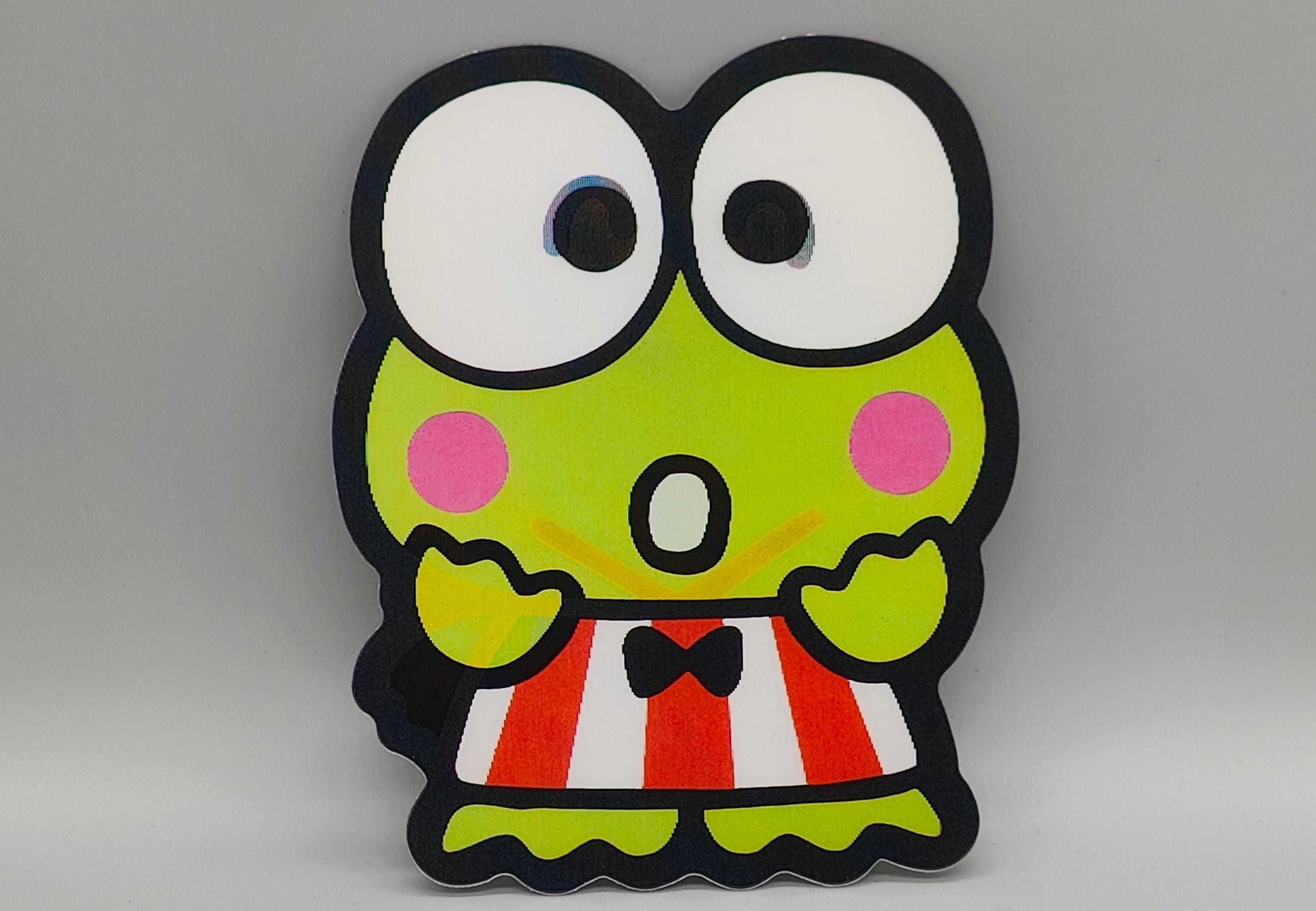 3D Japanese Frog Character Sticker – Lenticular, Waterproof