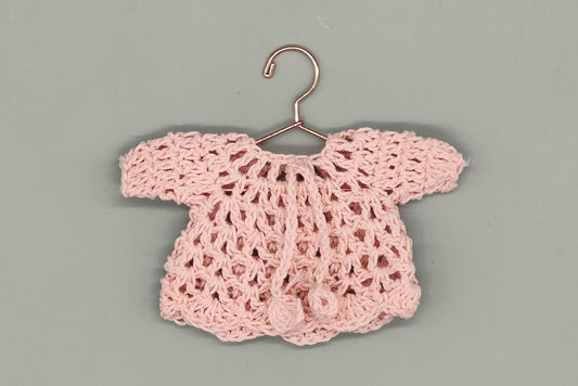 Set of 6 Baby Pink Crochet Mini Sweaters – Baby Shower Favors