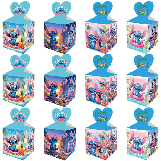 Set of 12 Lilo & Stitch Favor Boxes – Baby Shower & Birthday Favors