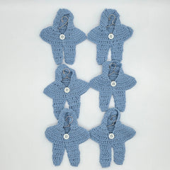 Tiny Crochet Snowsuit Party Gifts & Baby Shower Party Favors (Set of 6)